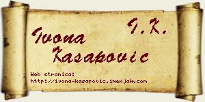Ivona Kasapović vizit kartica